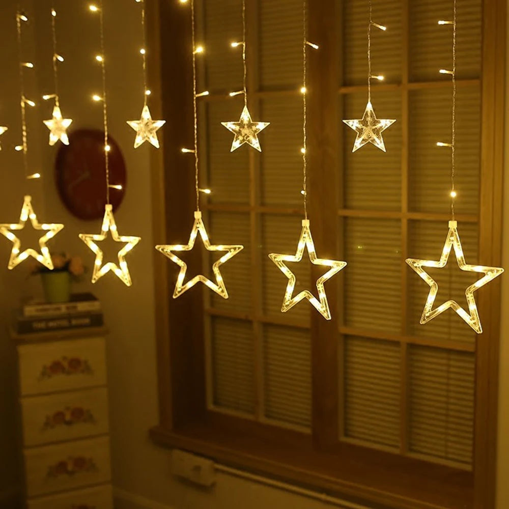 Rideau lumineux à étoiles LED – photo 2 sur 8