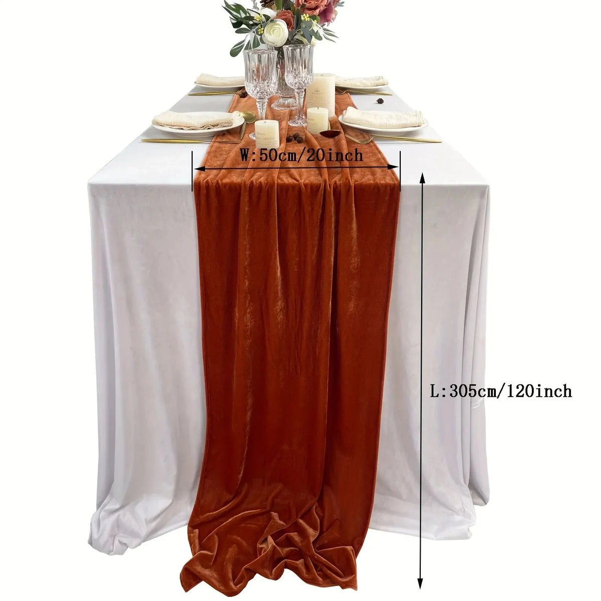 Chemin de table en velours – photo 2