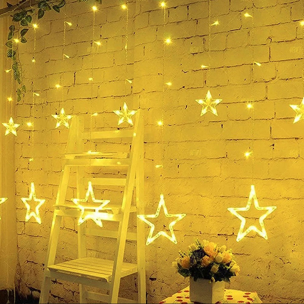 Rideau lumineux à étoiles LED – photo 1 sur 8