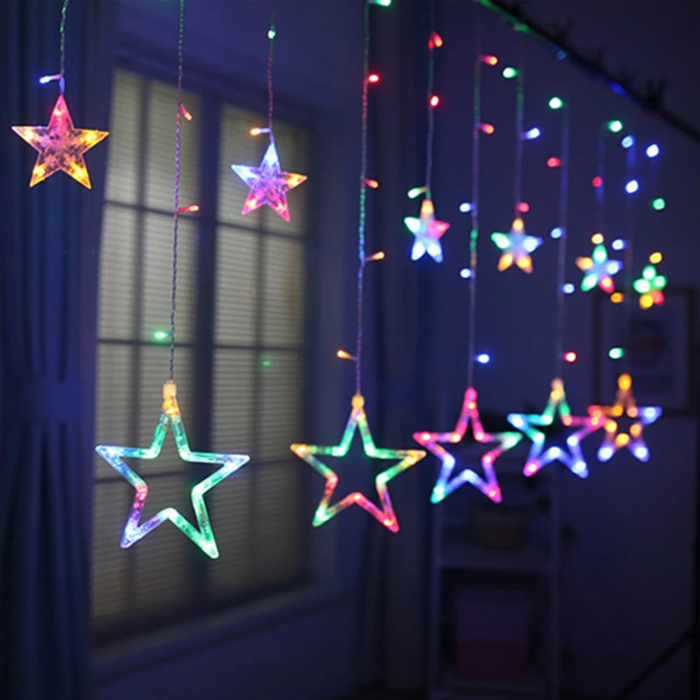 Rideau lumineux à étoiles LED – photo 5 sur 8