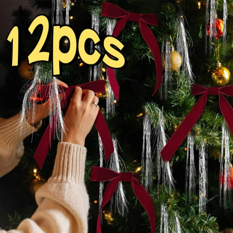 Nœuds en velours pour sapin de Noël – photo 1