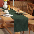 Chemin de table en velours vert foncé