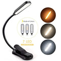 Lampe de lecture rechargeable à pince – 7 LED
