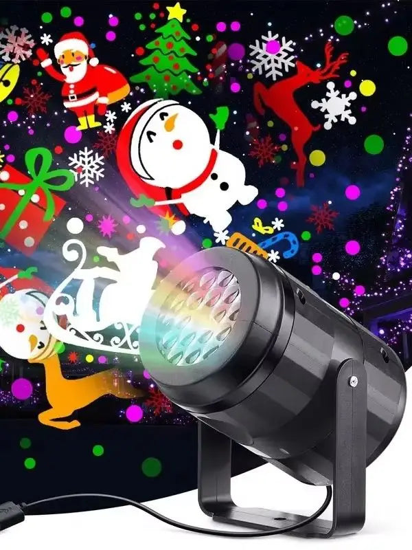 Projecteur de Noël LED à motifs de fête – photo 7 sur 8